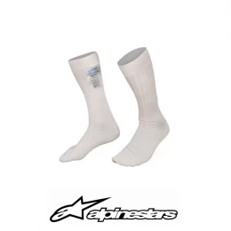 Șosete Alpinestars Race V2 (Omologare FIA) - Albe